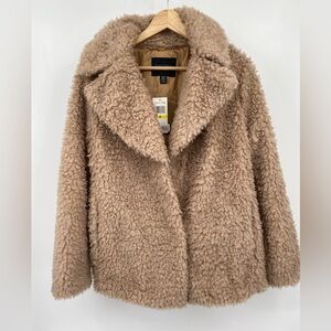 Sanctuary faux‎ fur teddy jacket Cozy Beige Size M